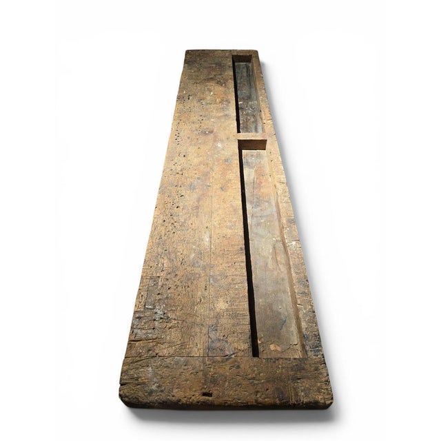 Brown Antique Wooden Carpenters Workbench with Original Patina, 1890 For Sale - Image 8 of 14