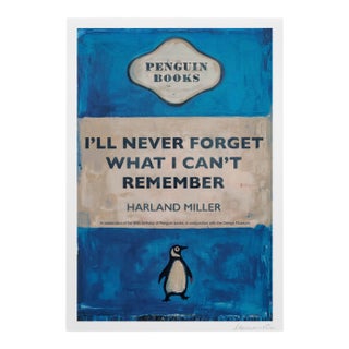 Harland Miller I'll Never Forget What I Cant Remember Signed Poster, 2020s For Sale