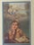 Vintage “Daydreams of Summer” Framed Lithograph – Mid-Century Child Portrait in Teal & Gilt Frame For Sale - Image 4 of 7
