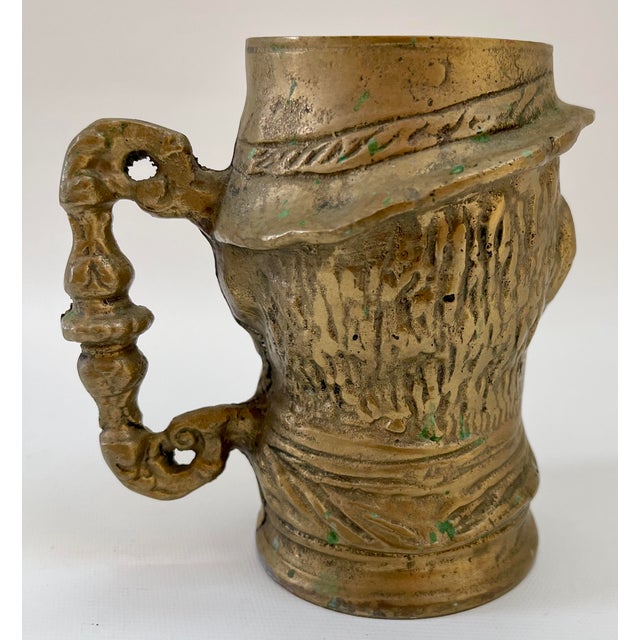 Solid Brass Toby Mug Stein For Sale - Image 4 of 7