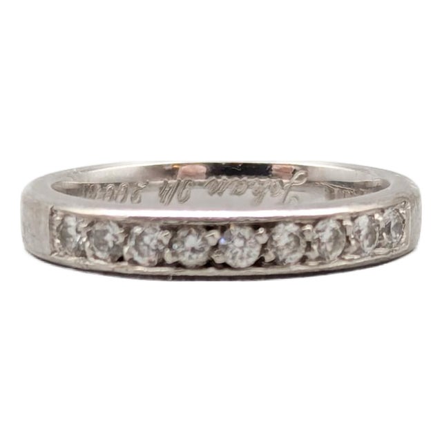 Wedding Ring in White Gold with Diamonds For Sale
