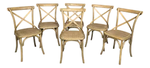 Oak Bentwood Dining Chairs, 1970s, Set of 6