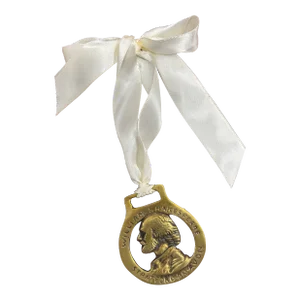 Vintage English Horse Brass Ornament - Shakespeare