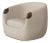 Modern Bubble Armchair in Cream Boucle and Walnut by Javier Gomez For Sale