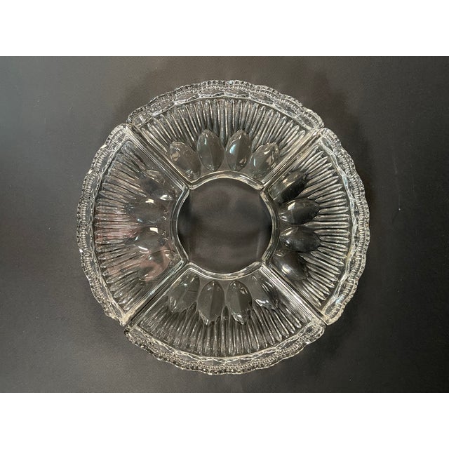 Glass Mid-Century Crystal Centerpiece attributed to Cristalleries De Baccarat, 1940s, Set of 4 For Sale - Image 7 of 8