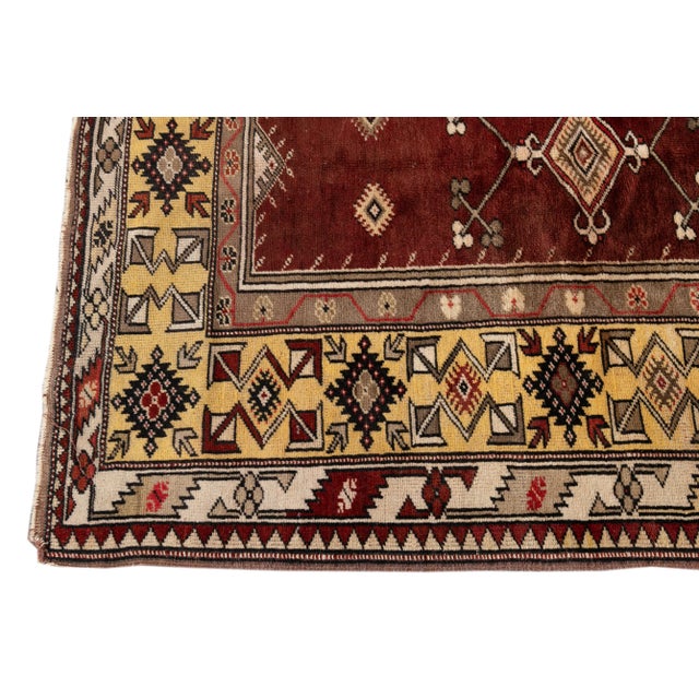 1960s Vintage Turkish Rug, 4'2" X 7'1" For Sale - Image 5 of 9