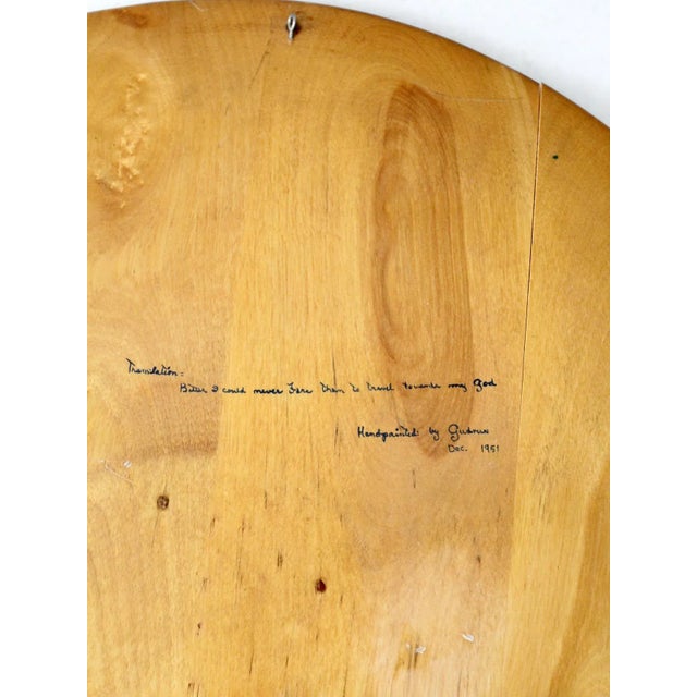 Mid Century Norwegian Wood Plate For Sale - Image 6 of 12