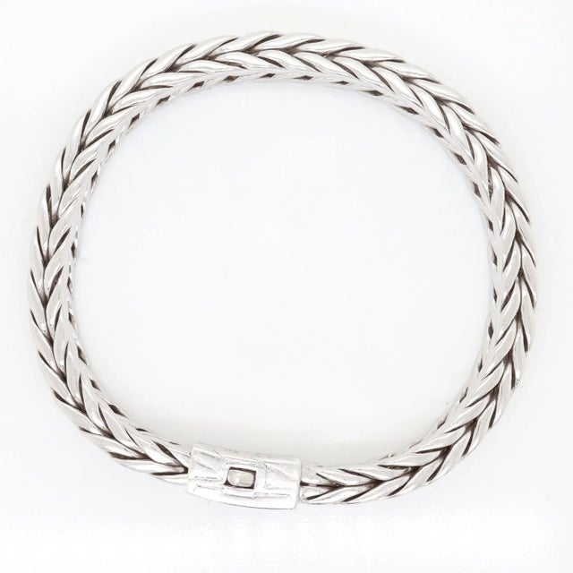 John Hardy 9mm Sterling Silver 'Icon' Chain Bracelet With Diamond Clasp For Sale - Image 17 of 17