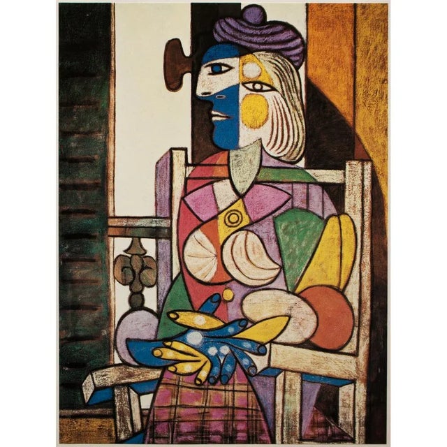 Brown 1985 AfterPicasso, "Woman Sitting in Front of the Window (Marie Therese)" Parisian Print For Sale - Image 8 of 8