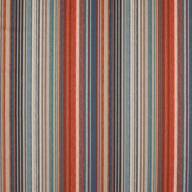 Harlequin Spectro Stripe Fabric in Teal/Sedonia/Rust - a Sample For Sale