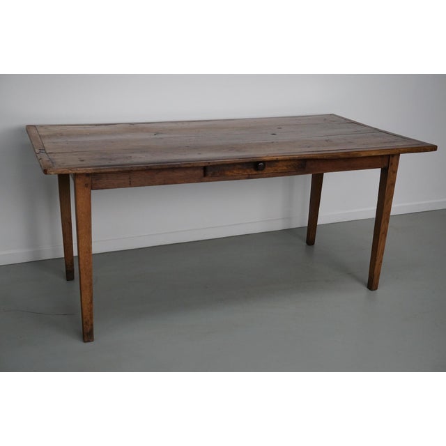 Brown 20th Century French Rustic Elm Farmhouse Dining Table, 1920s For Sale - Image 8 of 18