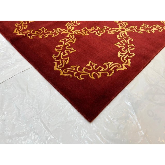 Modern Silk and Wool Nepalese Rug , 8' X 10' For Sale - Image 3 of 3