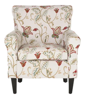 Club Chair in White & Red