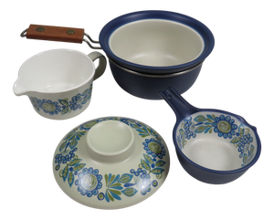 Vintage Norwegian Ceramic Cookware Set by Turi Design, 1970s, Set of 3