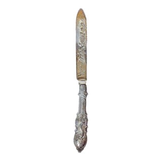 Vintage Silver-Plated Meat Carving Knife For Sale