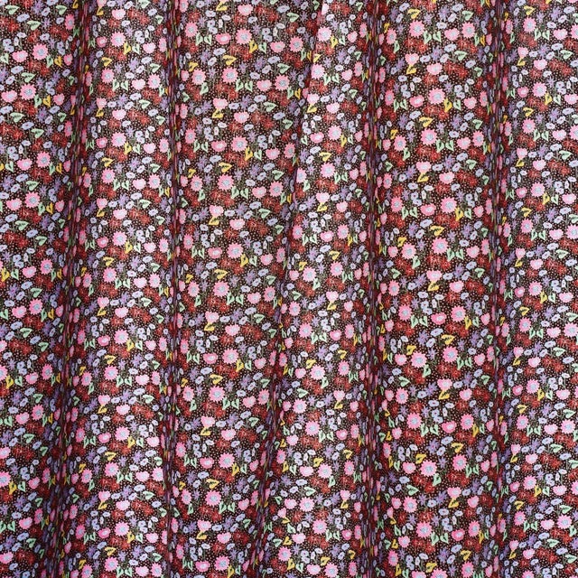 Happy Menocal Sample - Schumacher x Happy Menocal Calico Fabric In Multi On Brown For Sale - Image 4 of 5