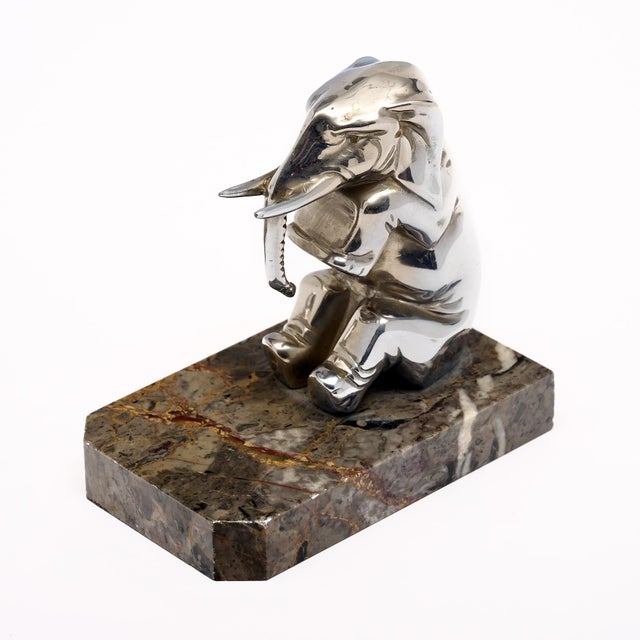 Metal French Vintage Elephant Bookends For Sale - Image 7 of 9