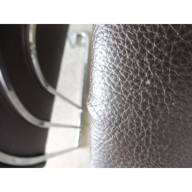 1970's Mid-Century Modern Milo Baughman Chrome and Leather Club Chairs - a Pair For Sale - Image 9 of 11