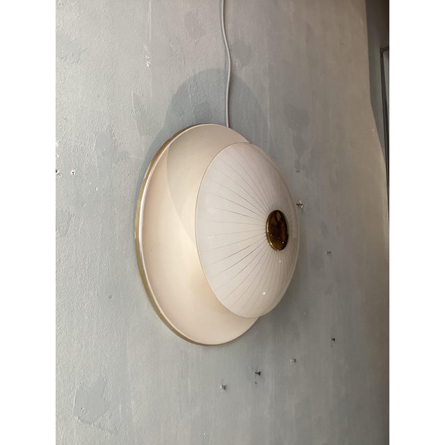 Italian Ceiling or Wall Light, 1950s, in Good conditions. Designed 1950 to 1959 Up to 250V (Europe/UK Standard).The wiring...