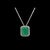Metal Natural Emerald Diamond Necklace 18" 14k White Gold 2.64 TCW Certified For Sale - Image 7 of 12