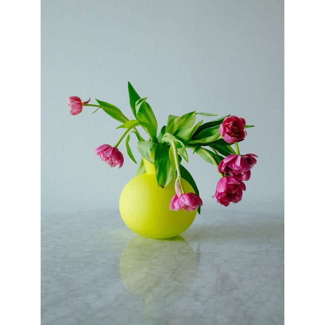 Mid-Century Modern Kosta Boda Lemon Yellow Art Glass Pitcher For Sale - Image 3 of 6