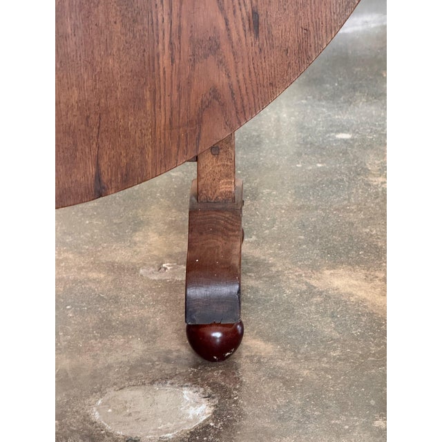 19th Century 19th Century French Oak Wine Table With Tilt Top For Sale - Image 5 of 12