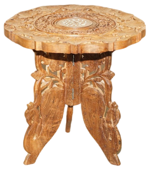 Burmese Octagonal Carved Side Table from Liberty