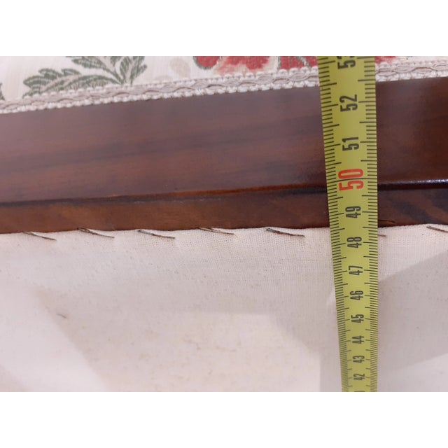 Ornamental & Decorative Materials Mid-Century Upholstered Chair With Hand-Carved Harp and Decorated in Gold Leaf For Sale - Image 7 of 8