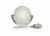 Specifications Its design is defined by a striking circular glass pane suspended within a stepped, semi-circular metal...