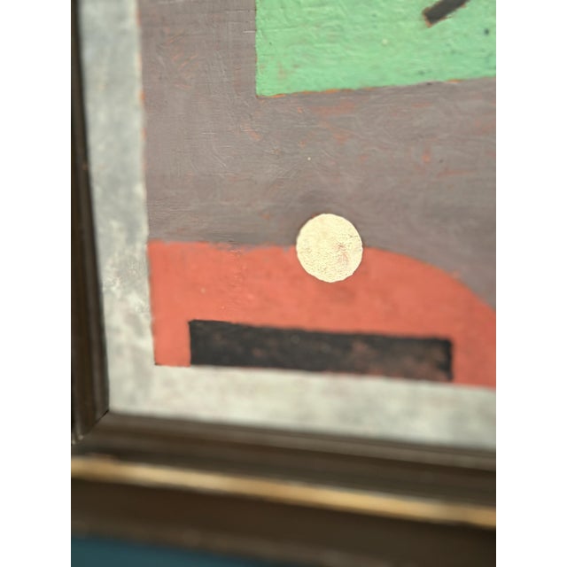 Swedish School, Geometric Composition, 1950s, Oil on Panel, Framed For Sale - Image 6 of 16
