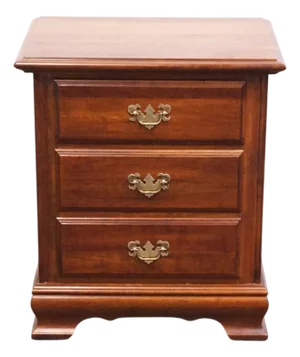 Cresent Furniture Solid Cherry Traditional Style 22" Three Drawer Nightstand