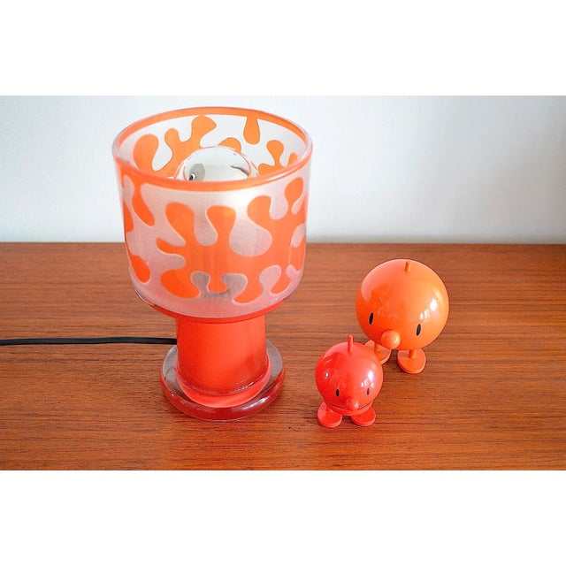 Beige Swedish Glass Lamp by Ove Sandeberg for Kosta Boda, 1960s For Sale - Image 8 of 13