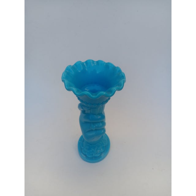 Modernist Opaline Glass Hand Vase, 1930s For Sale - Image 3 of 7