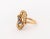 14k Yellow Gold Diamond and Sapphire Ring For Sale In New York - Image 6 of 9