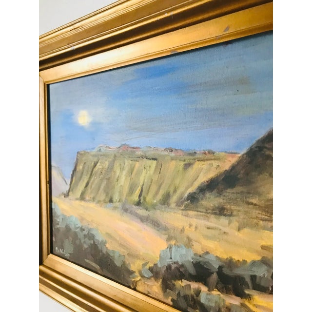 Framed Rob J Nelson Desert Mesa Nighttime Oil Painting For Sale In Boise - Image 6 of 11