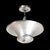 1930s Art Deco Machine Age Brushed Aluminum Pendant Chandelier Signed Edwin Guff For Sale - Image 4 of 14