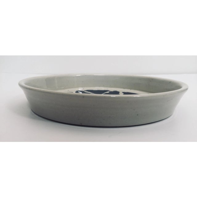 Hand Thrown Glazed Signed Artisanal Ceramic Pottery Bowl For Sale - Image 11 of 12
