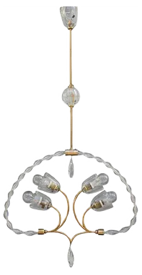 Italian Murano Glass Chandelier, 1940s