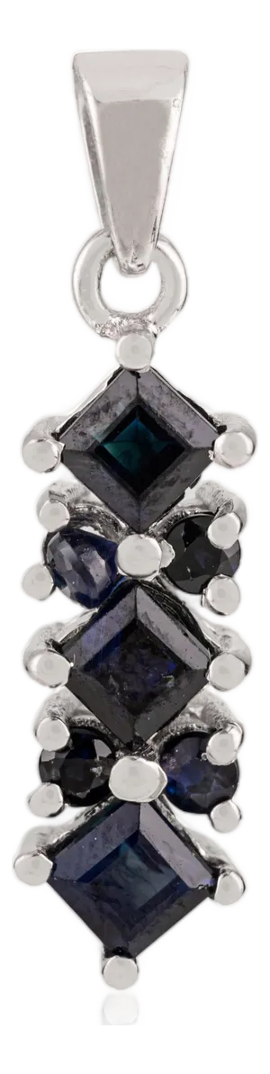 Minimalist Blue Sapphire 1.55 Carat Everyday Wear Pendant Set in 925 Silver - Birthday Gift