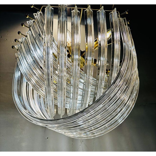 Venini Trilobe Chandelier by Paolo Venini, 1980s For Sale - Image 5 of 10