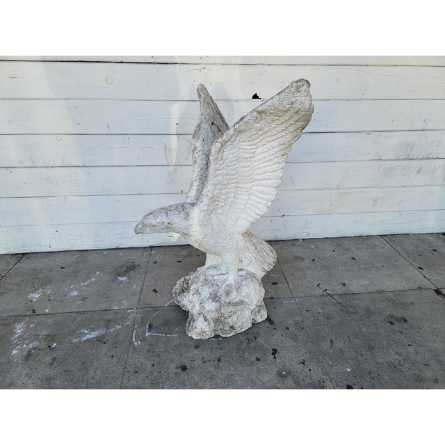 Vintage Concrete Eagle Statue Chairish