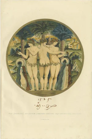 Delange, Majolica Plate of Andrew Fountaine, 1869, Paper