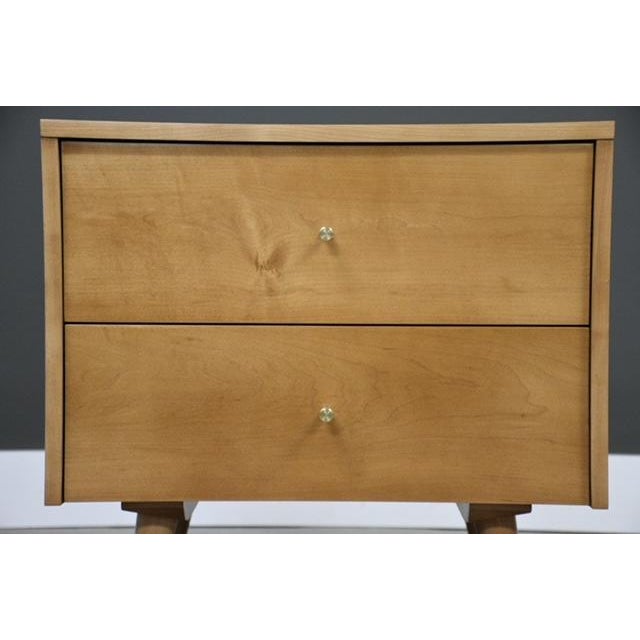 Brown 1950s Refinished Paul McCobb Planner Group Maple Nightstand For Sale - Image 8 of 10