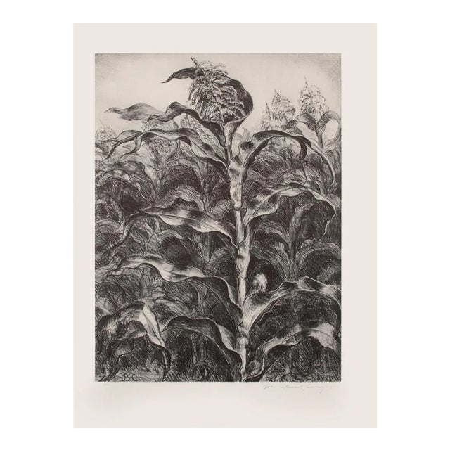 1939 After John S. Curry "Corn", First Edition Period Cottage Style Offset Lithograph For Sale