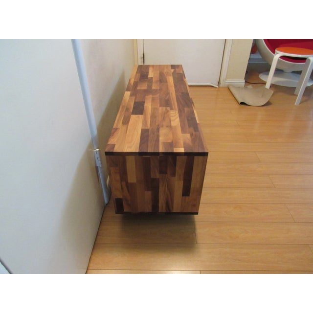 American Modern Solid Walnut Storage Entryway Bench For Sale - Image 3 of 13