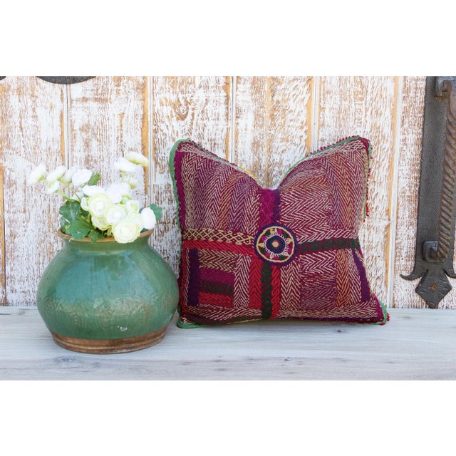 Textile Rargoli Sindh Sami Square Pillow For Sale - Image 7 of 8