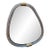 Murano Glass Wall Mirror With Brass Accents For Sale