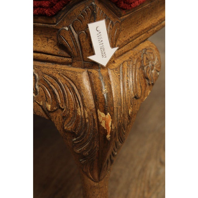 Georgian Style Pair of Wingback Armchairs and Ottoman For Sale - Image 11 of 18