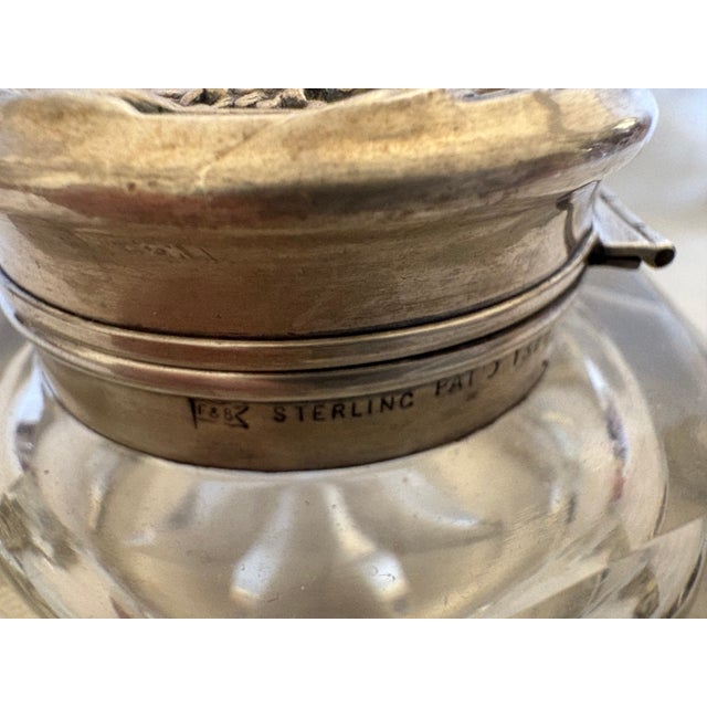 Late 19th Century Sterling Silver Topped Inkwell For Sale - Image 9 of 10