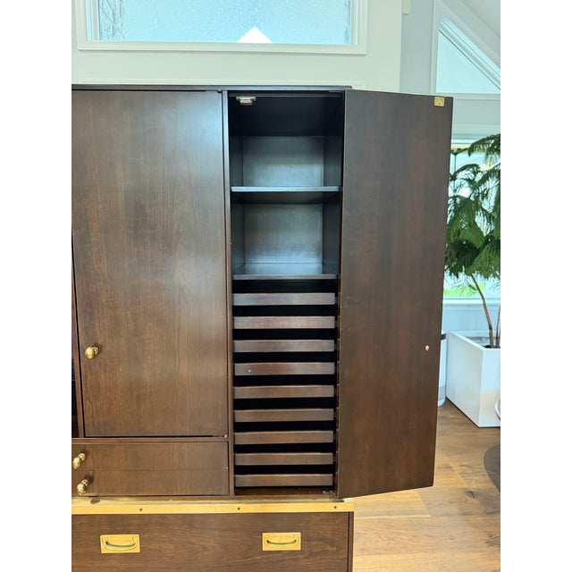 1970s Milo Baughman for Directional Custom Collection Campaign Gentleman’s Armoire For Sale - Image 10 of 18